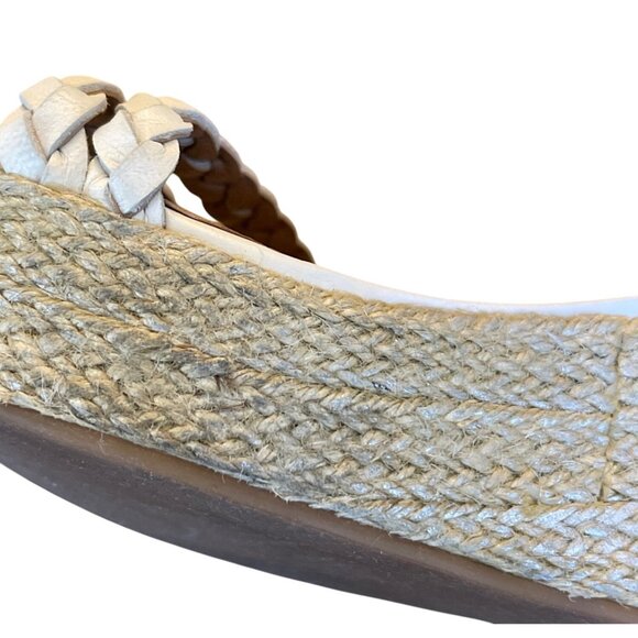 Lucky Brand Women's Espadrille Wedge Double Braided Strap Buckle Cream Size 6 - Picture 8 of 12